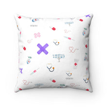 Load image into Gallery viewer, Nurses/doctors print Spun Polyester Square Pillow
