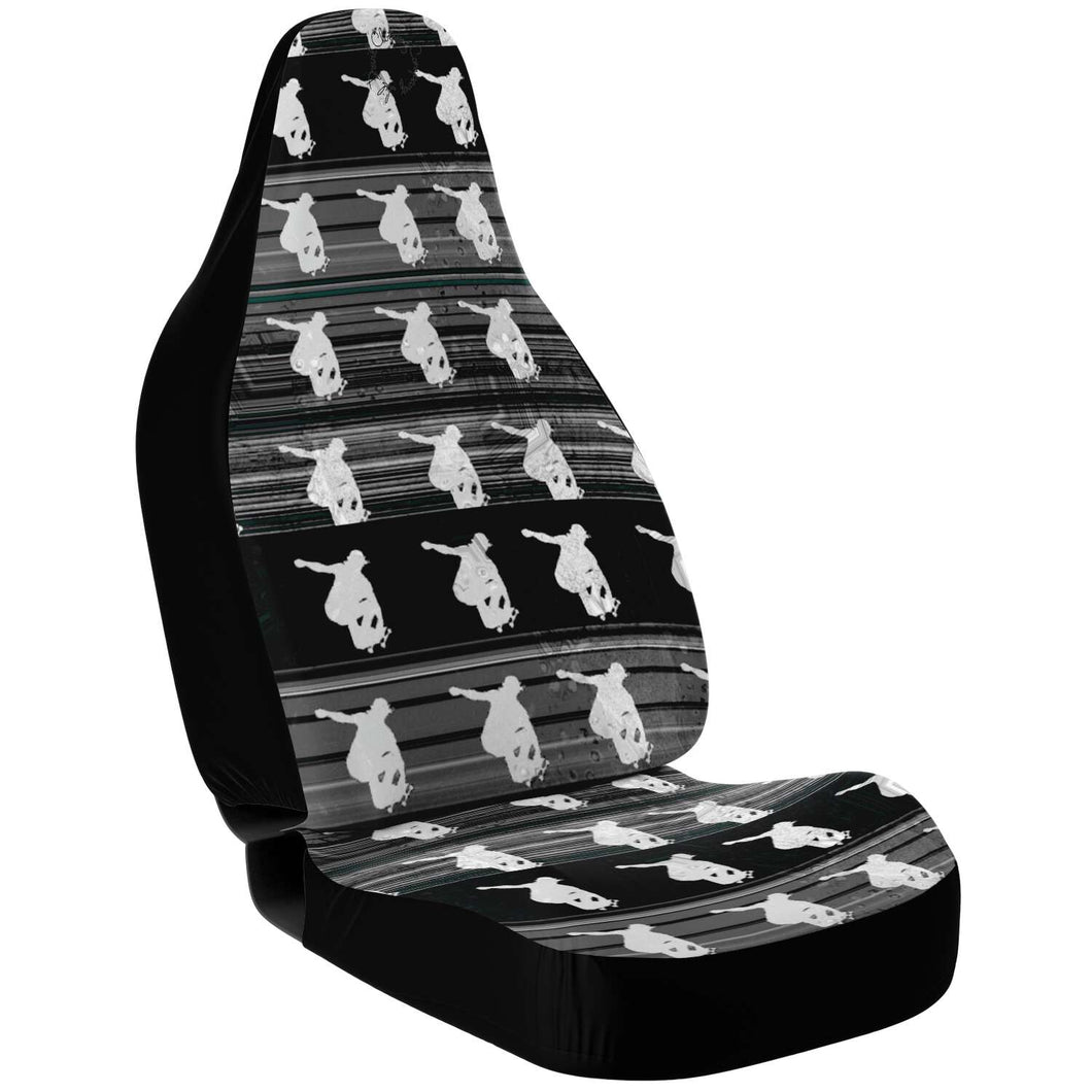 Blk skateboard Theme print car seat covers