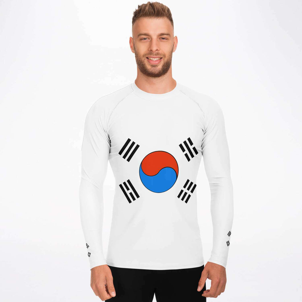 Korean flag print rashguard shirt