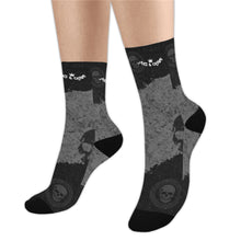 Load image into Gallery viewer, Blk skull print Trouser Socks (3-Pack)

