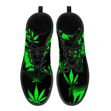 Load image into Gallery viewer, Marijuana leaf print D41 Leather Boots
