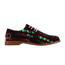 Load image into Gallery viewer, Multicolored skull print Men&#39;s PU Lace Up Shoes
