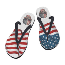 Load image into Gallery viewer, American Theme/skull print D40 Flip Flops
