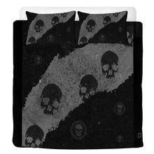 Load image into Gallery viewer, Blk/gre skull print SF_F7 Beddings
