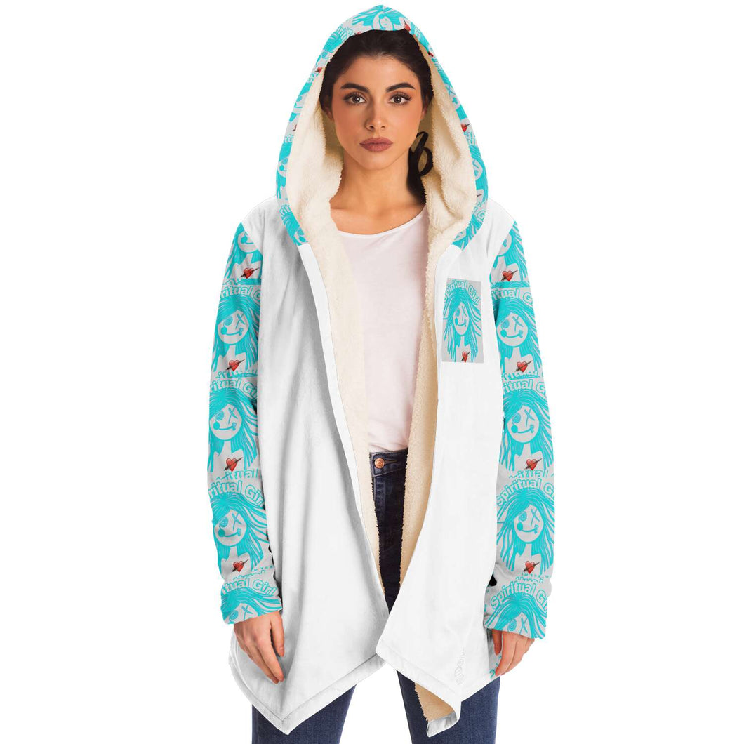 Spiritual girl themed print snug hoodie