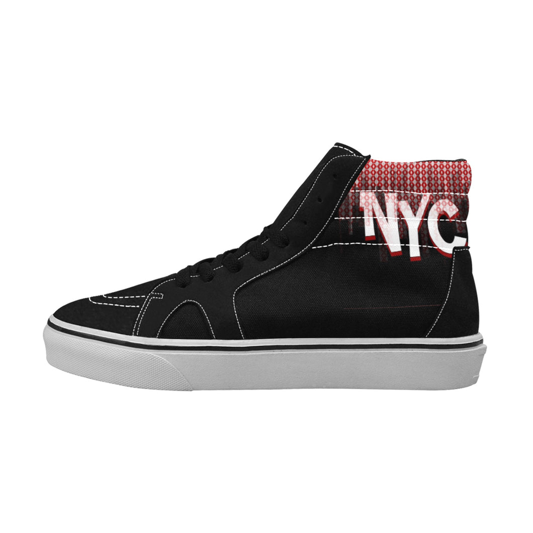 CITYBOY NYC Print Men's High Top Skateboarding Shoes (Model E001-1)