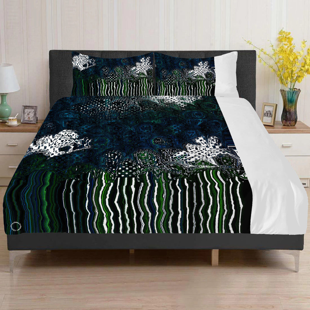 Teal green abstract print SF_F7 Beddings