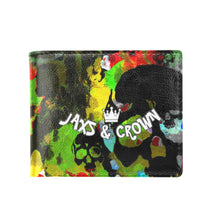 Load image into Gallery viewer, Multi color skull print wallet Bifold Wallet with Coin Pocket (Model 1706)
