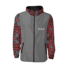 Load image into Gallery viewer, Red Harmony abstract All Over Print Quilted Windbreaker for Men (Model H35)
