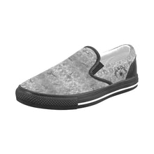 Load image into Gallery viewer, Hair scissor print metal Men&#39;s Slip-on Canvas Shoes (Model 019)
