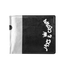 Load image into Gallery viewer, Silver/crown print wallet Bifold Wallet with Coin Pocket (Model 1706)

