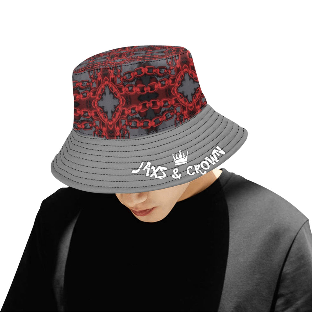 Red Harmony abstract Unisex Summer Bucket Hat