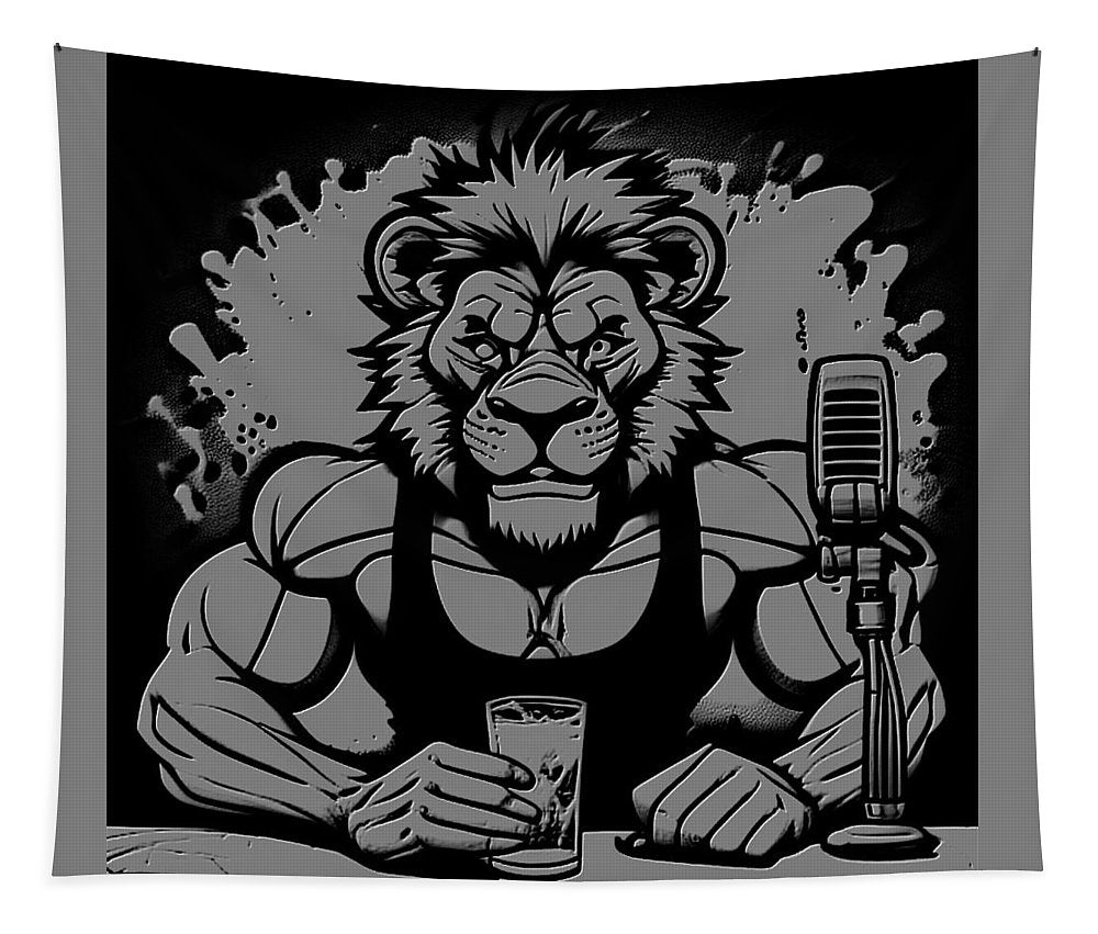 Leo - Tapestry lion Podcaster