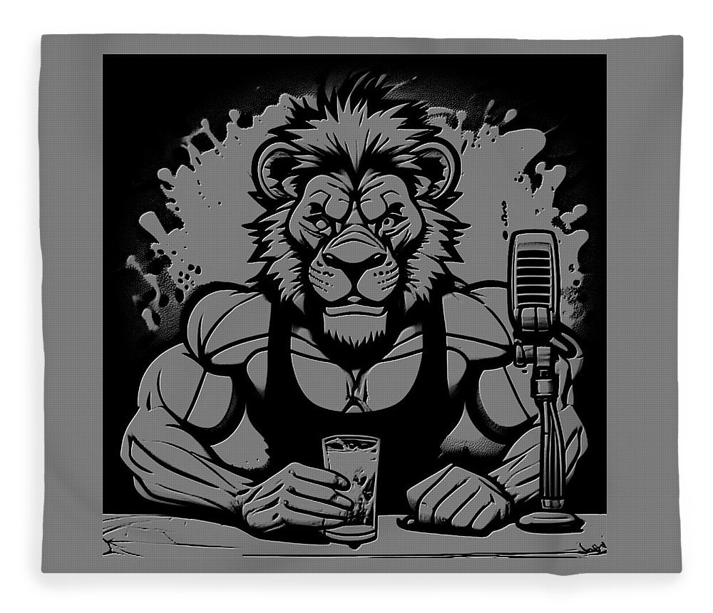 Leo - Blanket black and silver gray podcaster