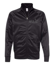 Load image into Gallery viewer, Hair print Independent Trading Co. - Unisex Lightweight Poly-Tech Full-Zip Track Jacket Embroidered
