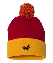 Load image into Gallery viewer, Cock n load 2 Embroidered Pom Pom 12 Knit Beanie
