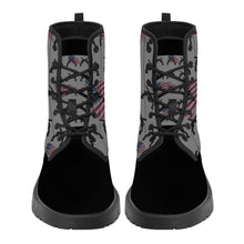 Load image into Gallery viewer, America theme g/flag print Leather Boots unisex
