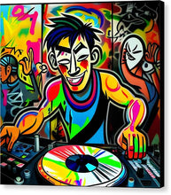 Load image into Gallery viewer, Techno hero - Canvas Print DJ techno music print
