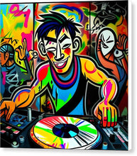 Load image into Gallery viewer, Techno hero - Canvas Print DJ techno music print
