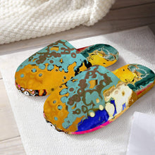 Load image into Gallery viewer, Multicolored abstract D35 Slippers unisex
